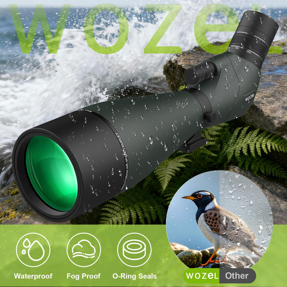 WOZEL waterproof and fog-proof design for varied weather conditions.
