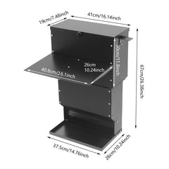 WPORDE deer feeder showing 59.5 lb capacity for fewer refills.