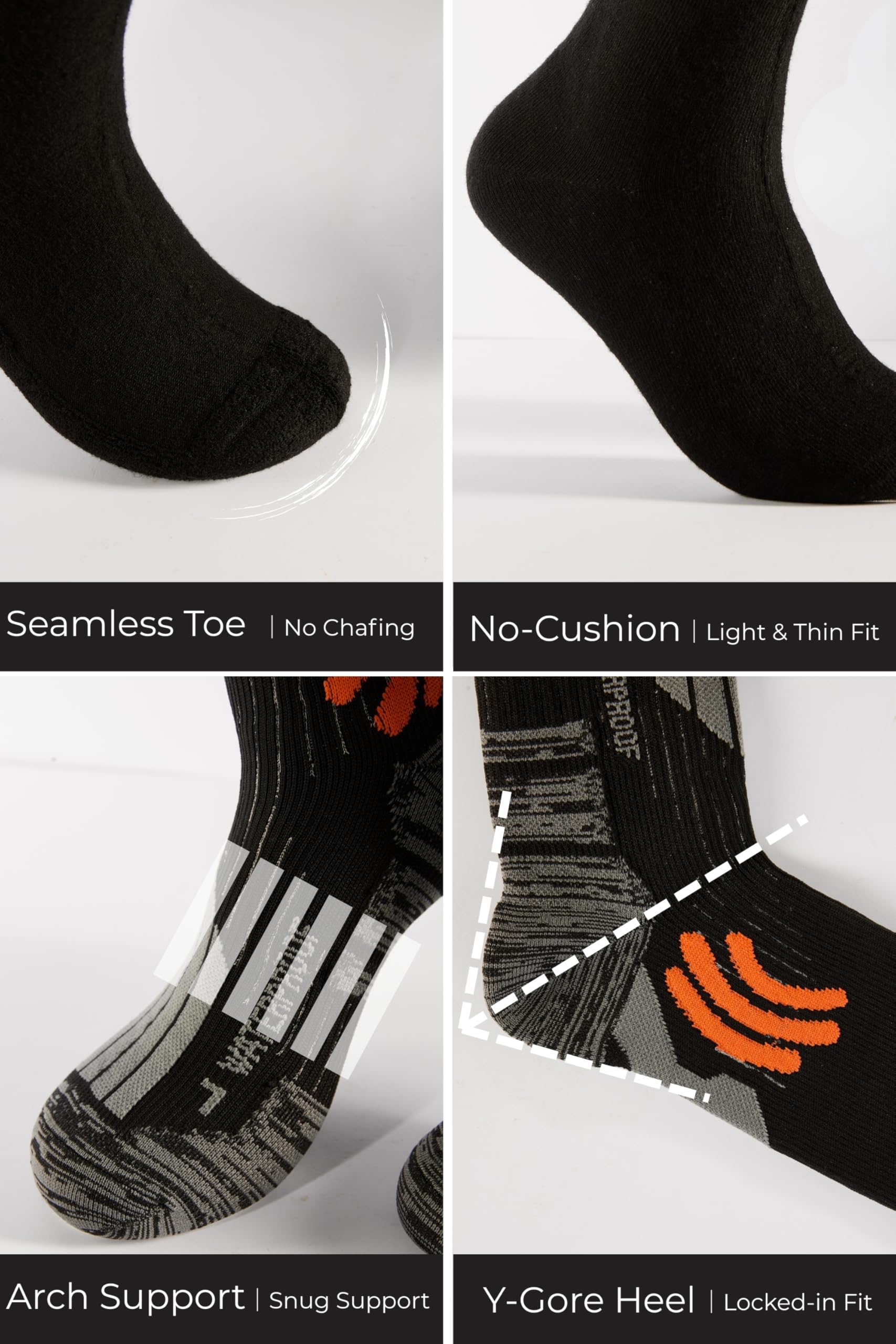 WRAP ME socks shown as compact, packable gear fitting easily into a backpack