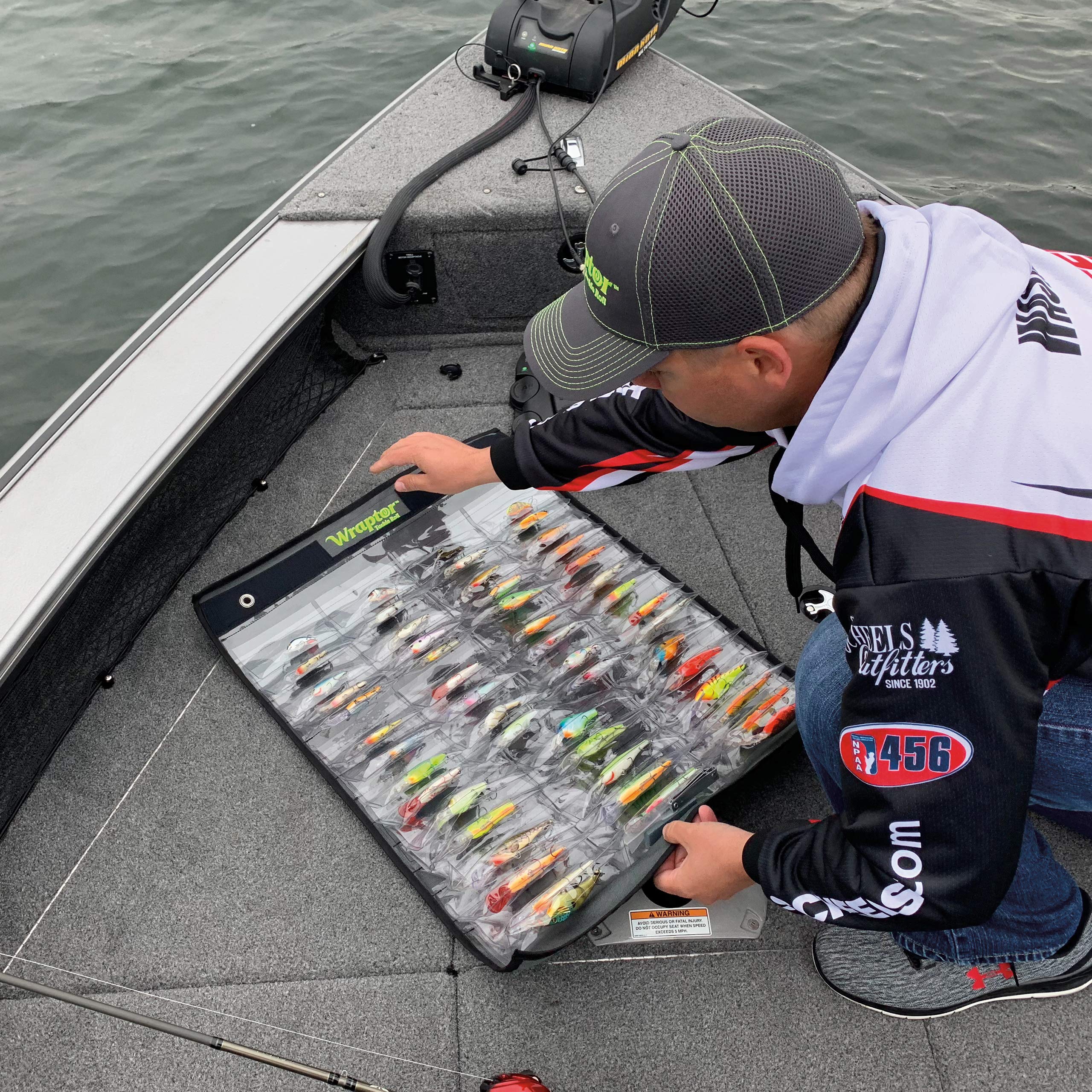 Wraptor Classic Pro protective pockets keep lures separated.