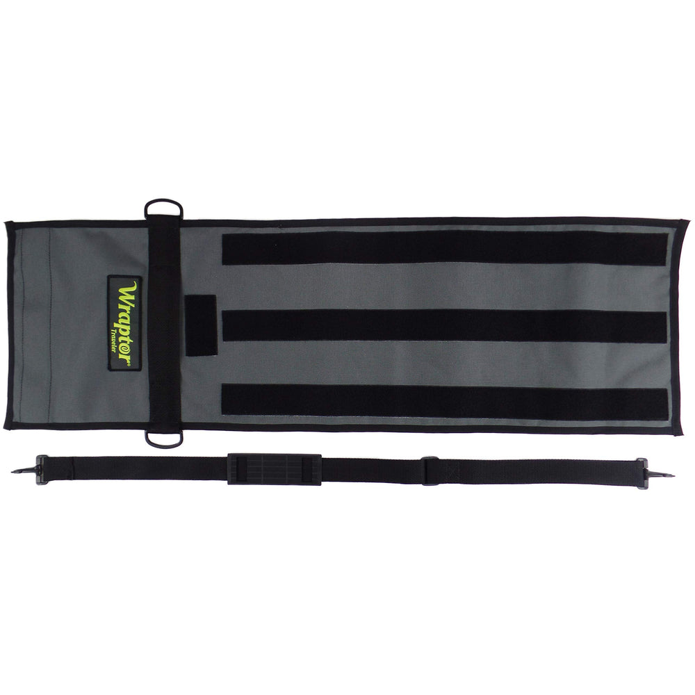 Wraptor Tackle Roll adjustable-shoulder-strap enables hands-free carrying during travel.