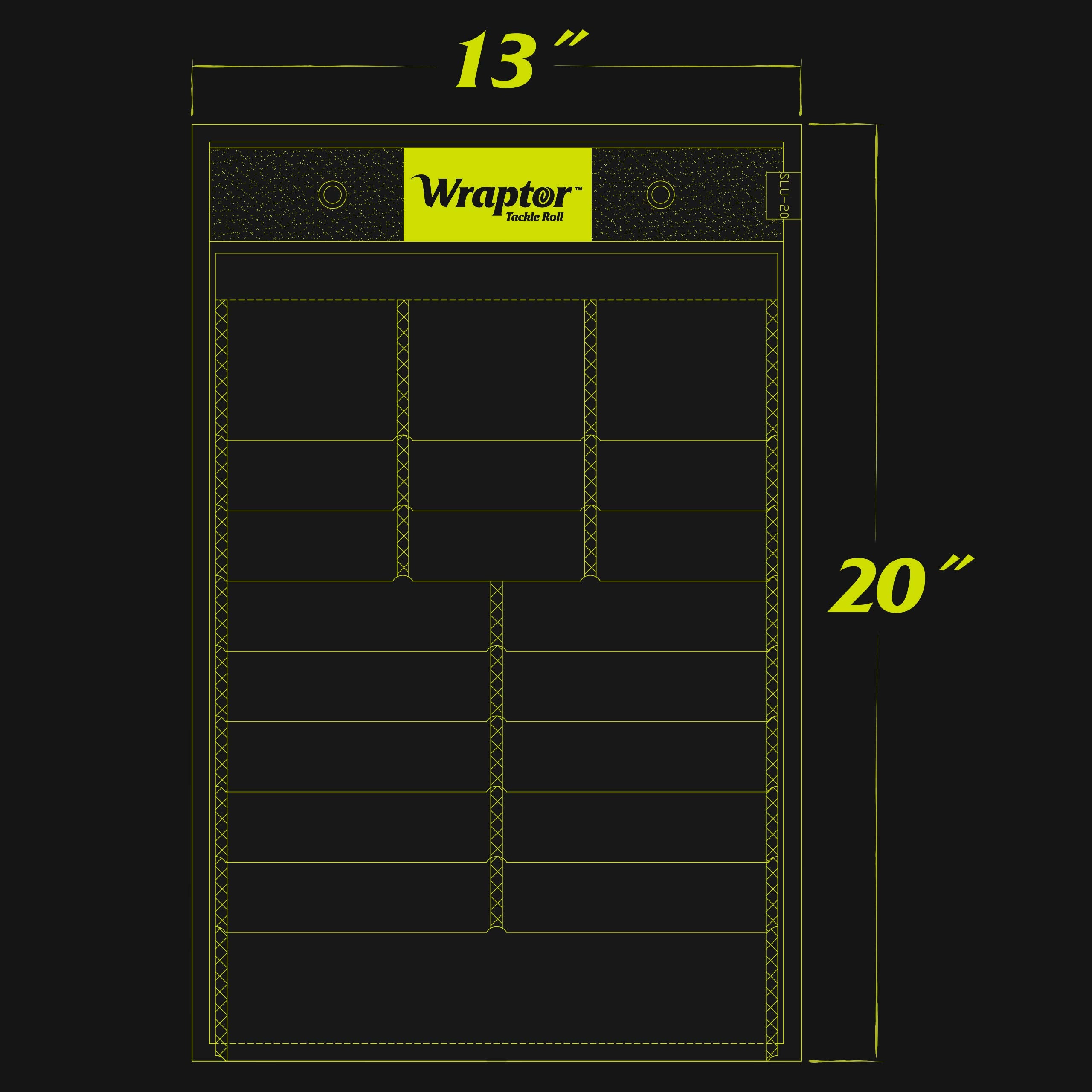 Wraptor Tackle Roll holds terminal tackle and small crankbaits in order.
