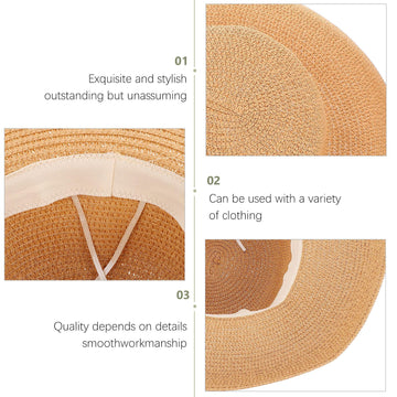 WRITWAA fashion-forward woven straw hat complements casual outfits and beach looks.