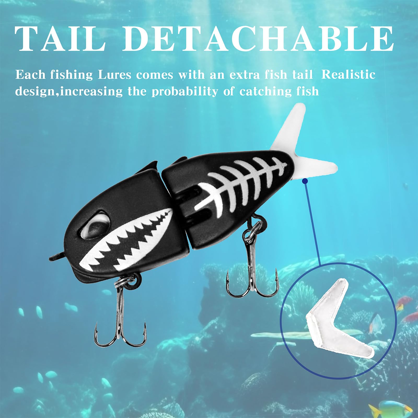 Glide bait attracting bass, trout, perch