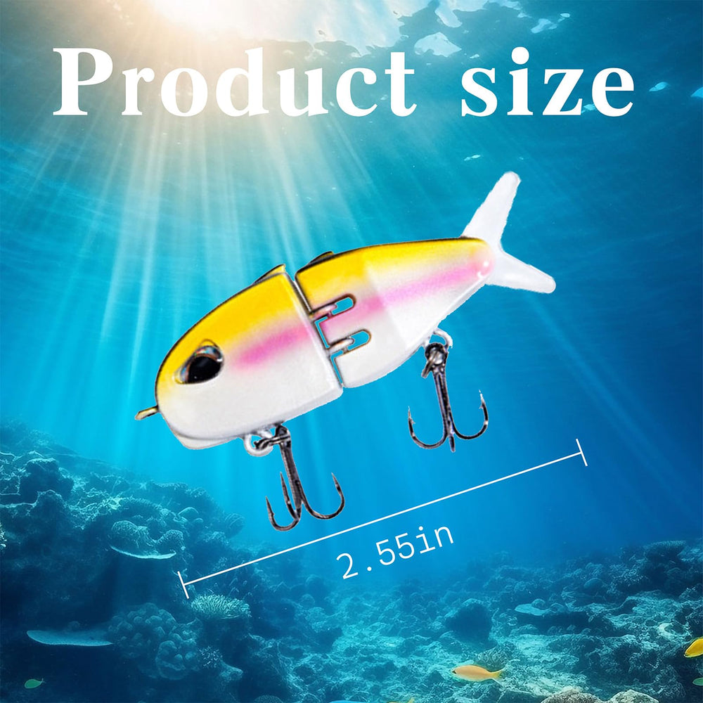 Close-up of 3D eyes on glide bait lure