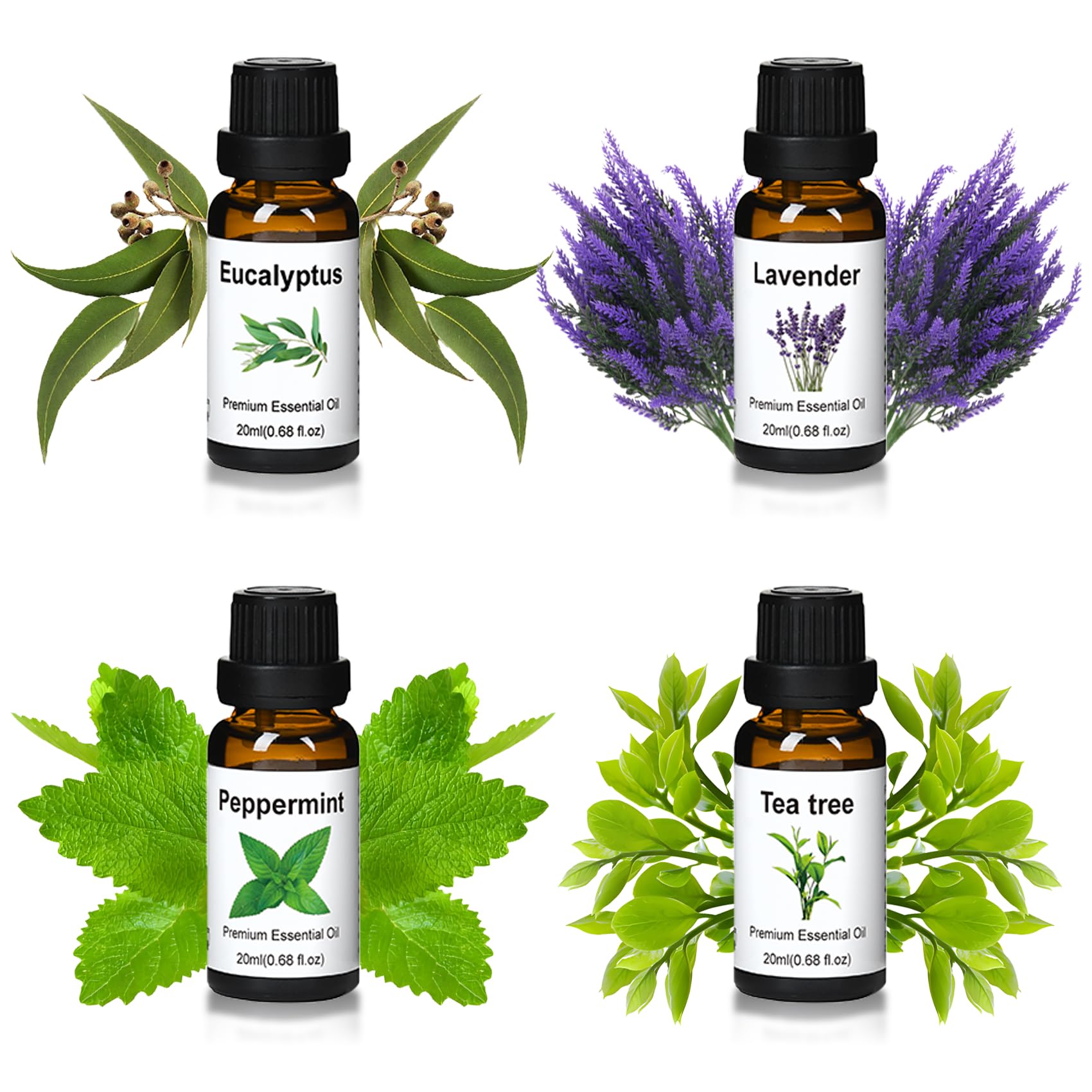Wtrcsv peppermint oil bottle beside a diffuser for refreshing, uplifting blends.
