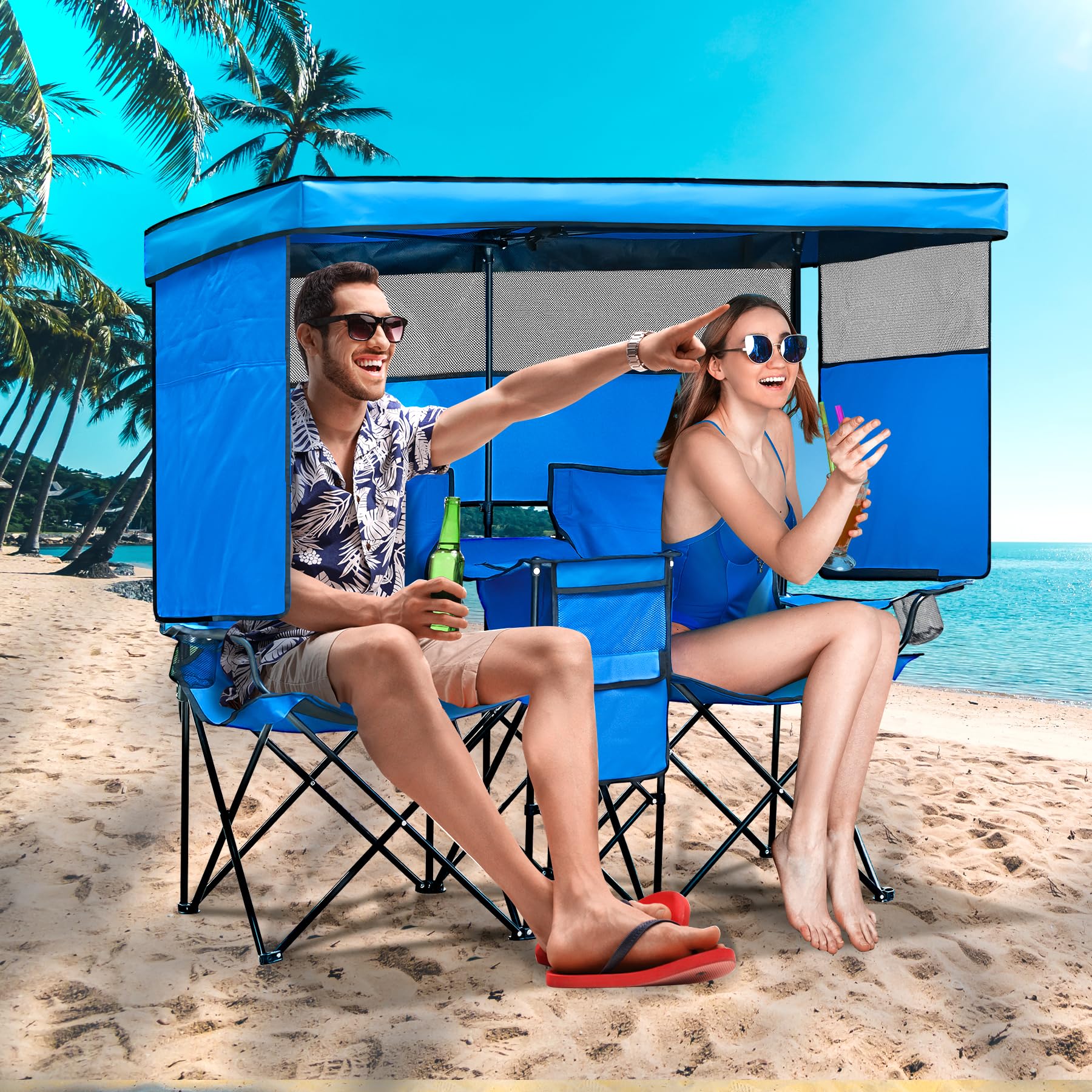WTVIDAS adjustable armrests with accessible cup holders for convenience