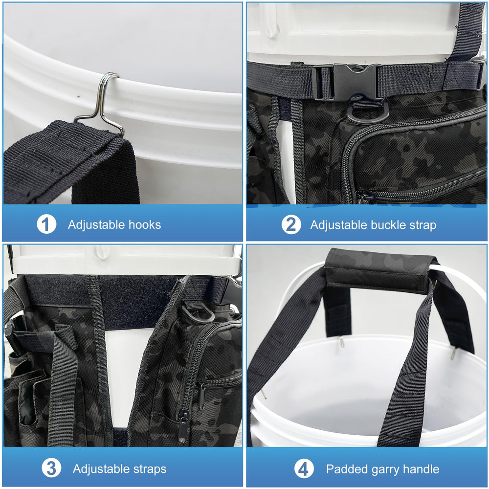 Main pocket with air tube slots for bait air pumps