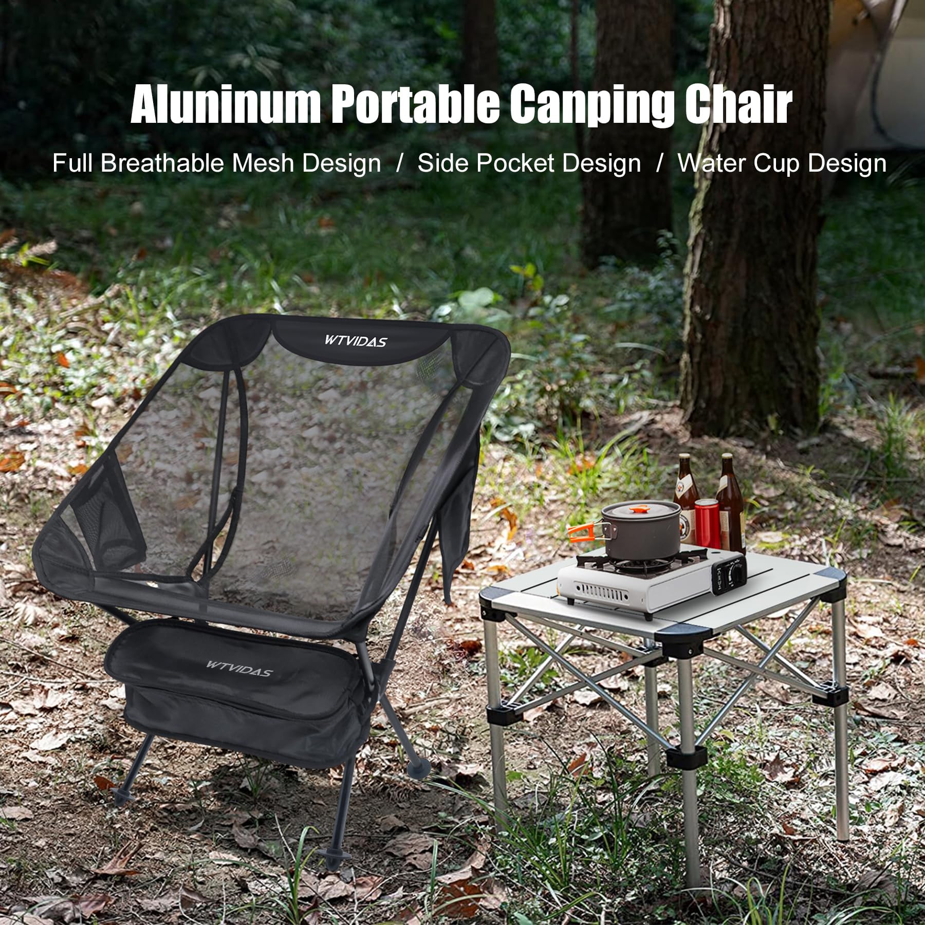 WTVIDAS anti-tilt triangle design improves stability on uneven ground.