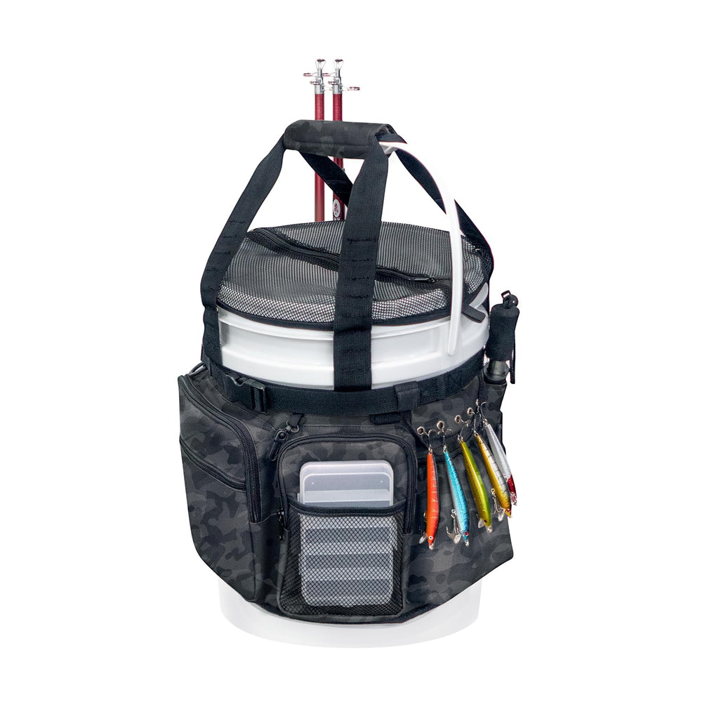 WTVIDAS bucket topper over standard bucket for secure storage on fishing trips