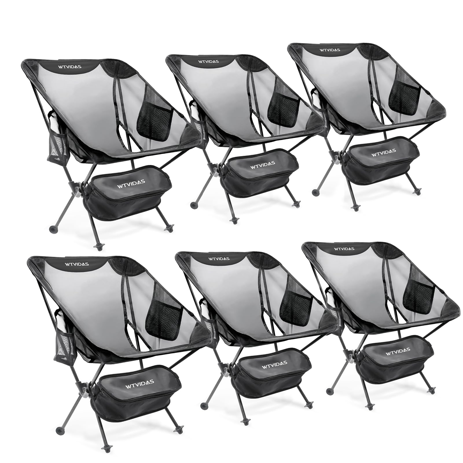 WTVIDAS compact backpacking chair folded in a tote bag for ultra-portable travel.