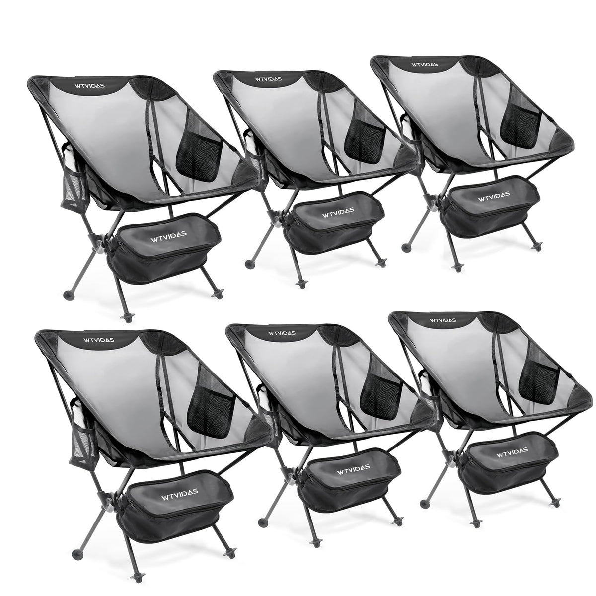 WTVIDAS compact backpacking chair folded in a tote bag for ultra-portable travel.