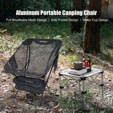 WTVIDAS chair includes a side pocket and cup sleeve for on-the-go storage.