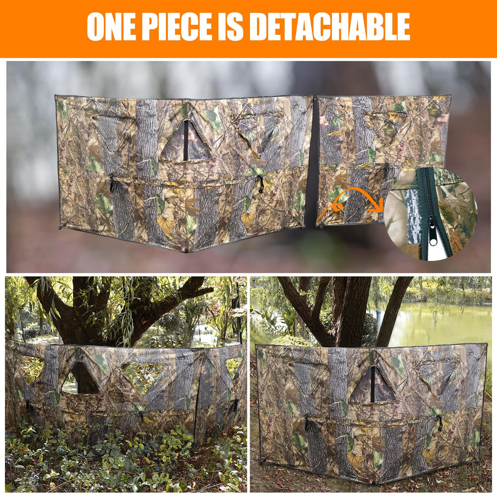 WTVIDAS ground blind with adjustable windows for a broad field of view