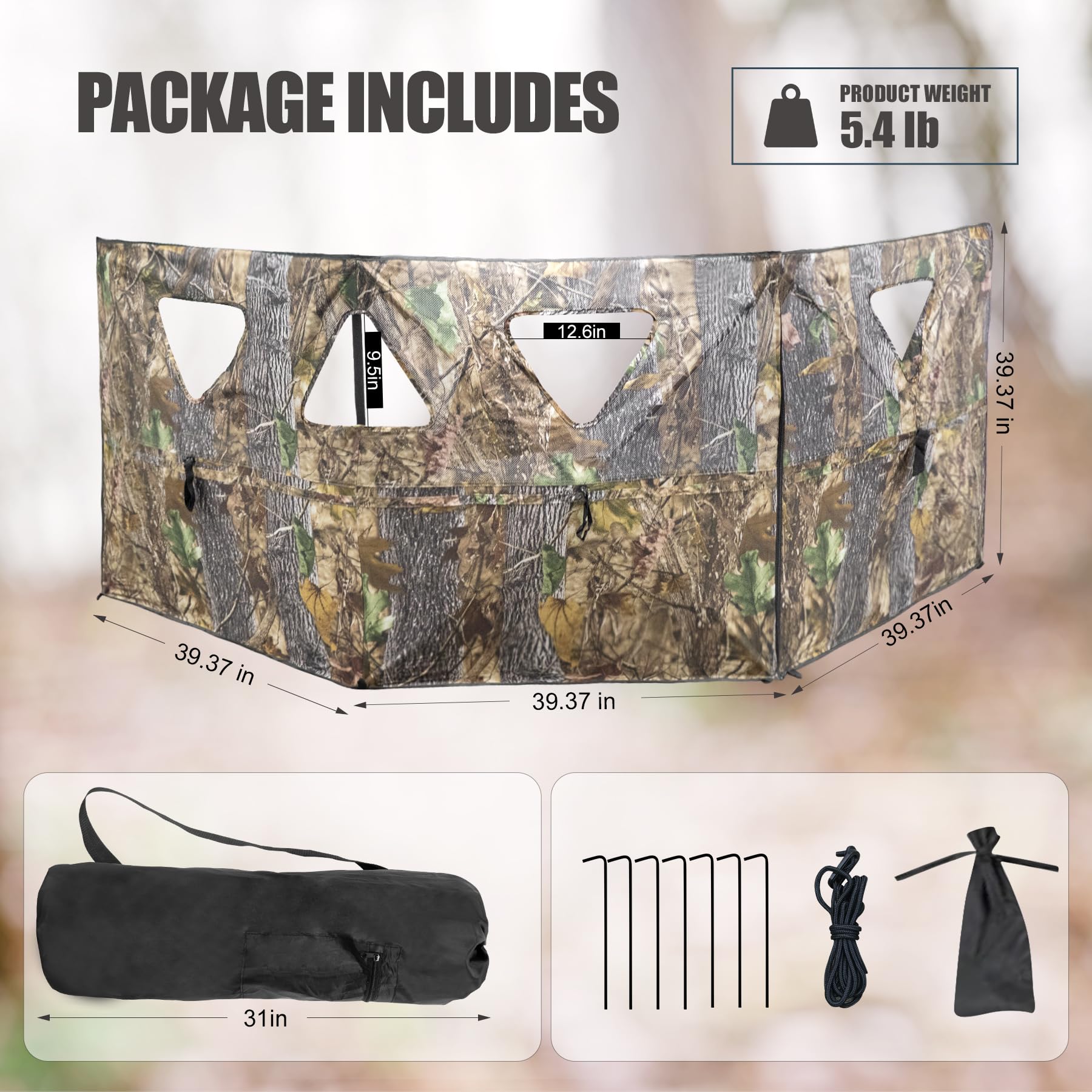 WTVIDAS camouflage-pattern blind blends with terrain for natural concealment