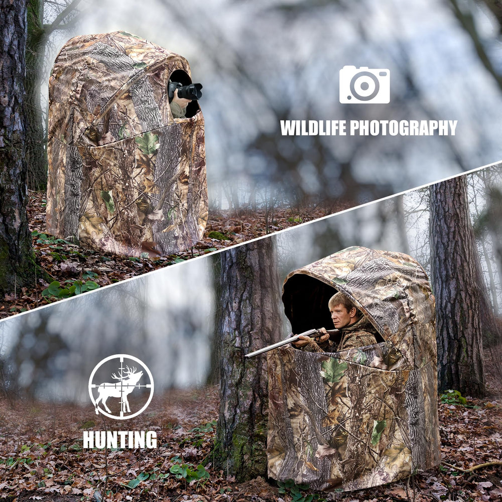WTVIDAS hunting blind six ground stakes secure stable setup on uneven terrain