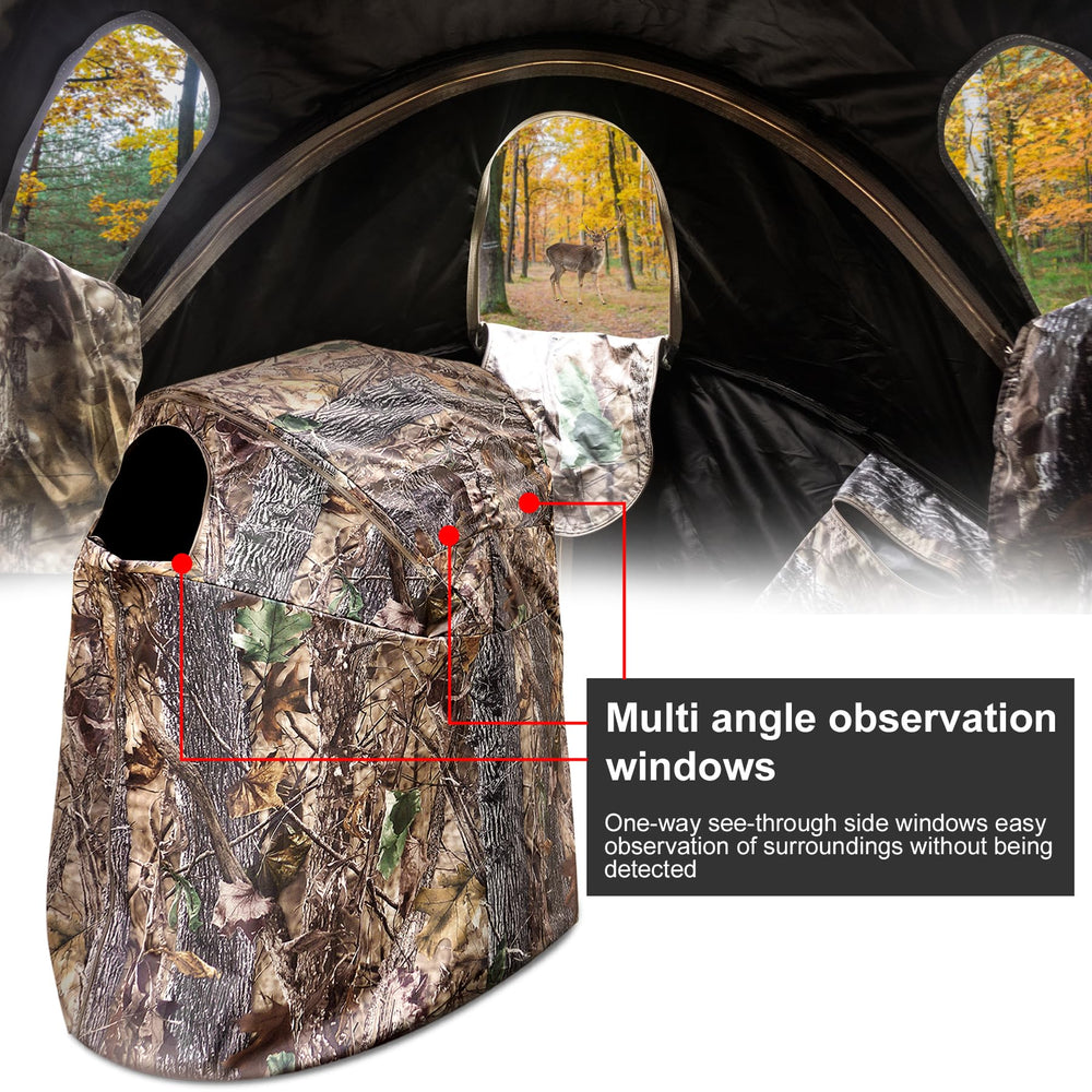 WTVIDAS hunting blind interior spaciousness supports long sit sessions