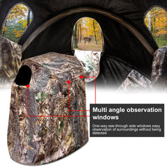 WTVIDAS hunting blind interior spaciousness supports long sit sessions
