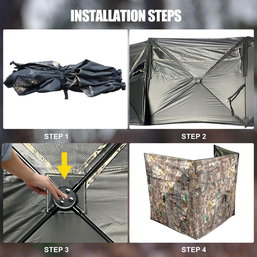 WTVIDAS hunting blind removable zippers enable flexible two-panel configuration.
