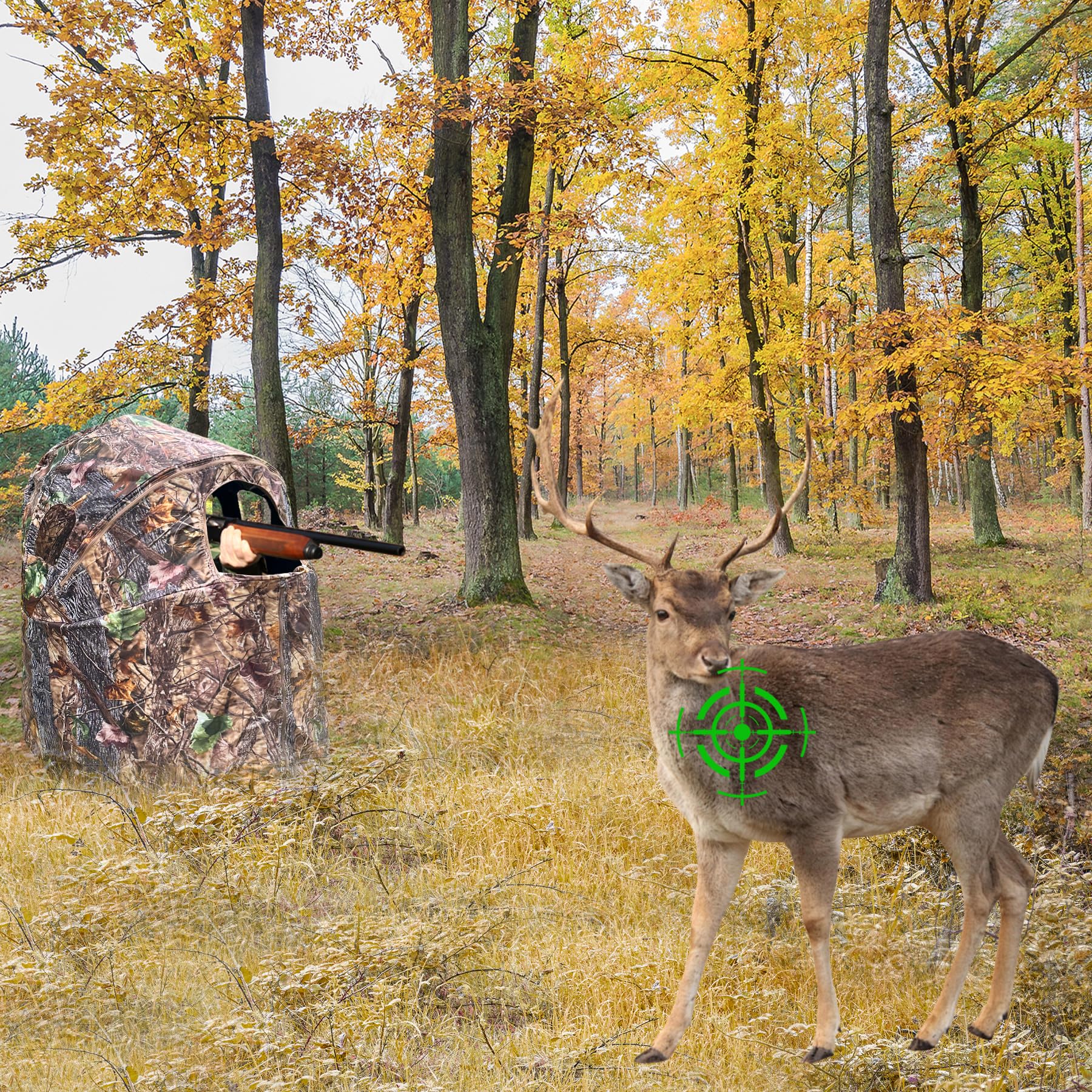 WTVIDAS hunting blind waterproof camo fabric shields against wind and rain