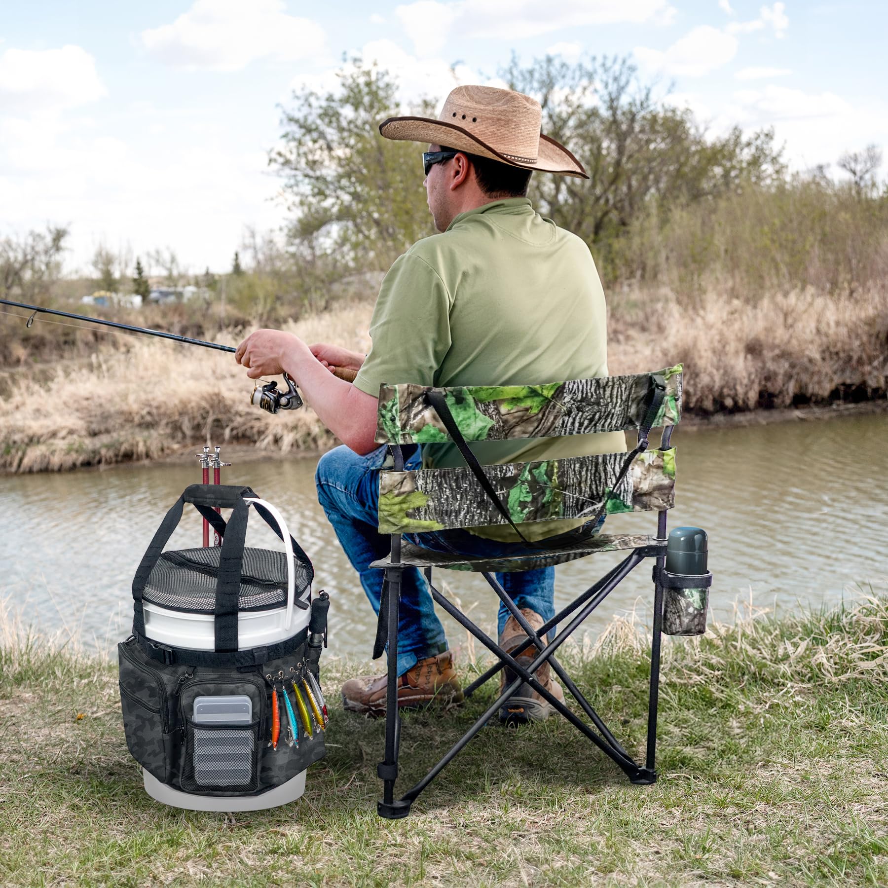 WTVIDAS multi-function fishing bag adapts to ice, freshwater, and offshore setups