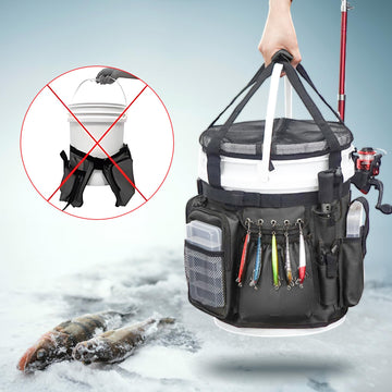 Multi-pocket fishing bag with pockets and air-tube slots