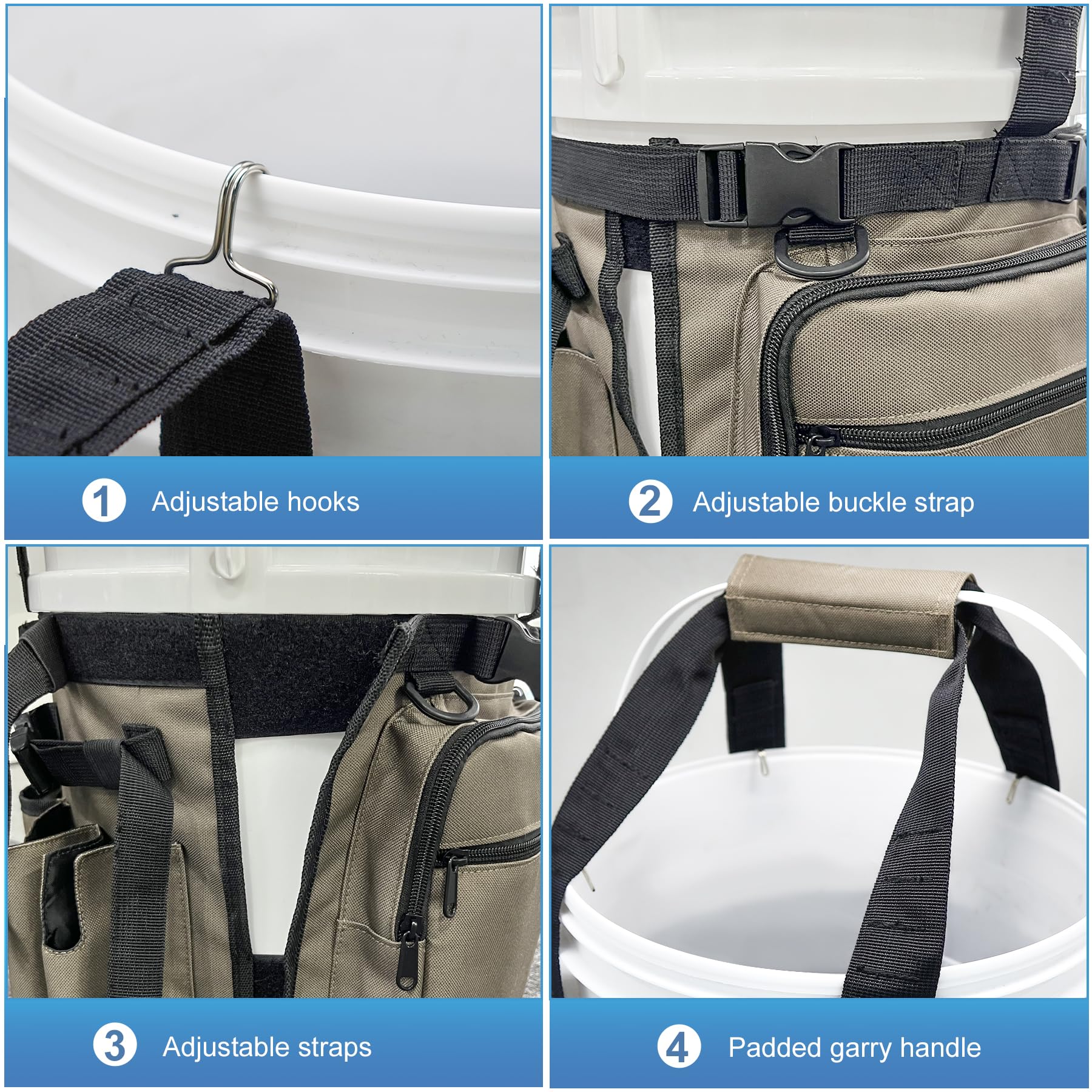 Multi-pocket tackle bag showing main pocket, zippers, and outer mesh pocket