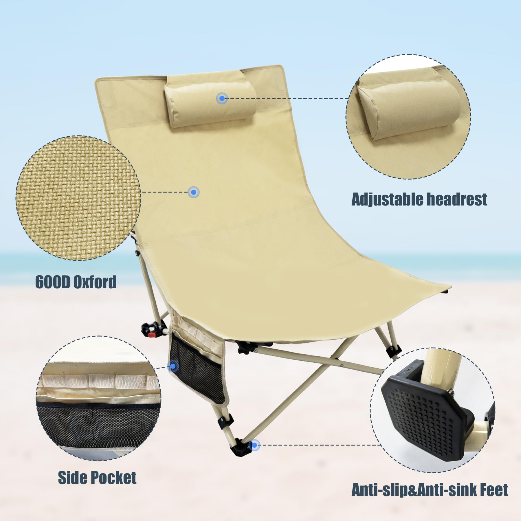 WTVIDAS chair in reclined position for relaxed outdoor seating