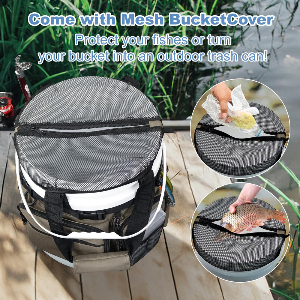 Integrated rod and plier holders on the bag