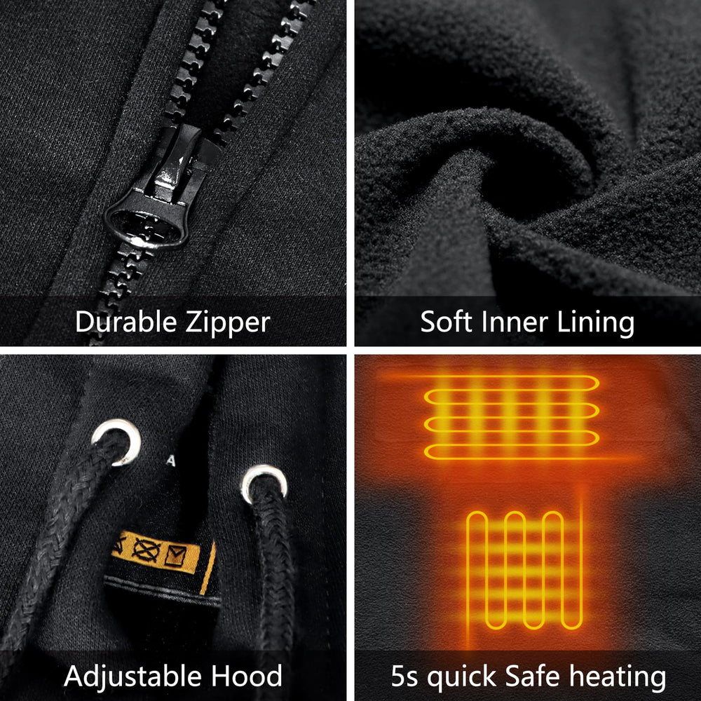 WUEAOA Heated Hoodie easy wash care by hand or machine