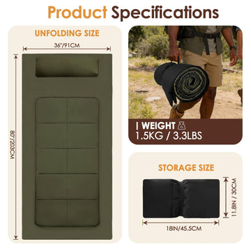 WUENLux floor mattress lightweight and portable for camping trips.