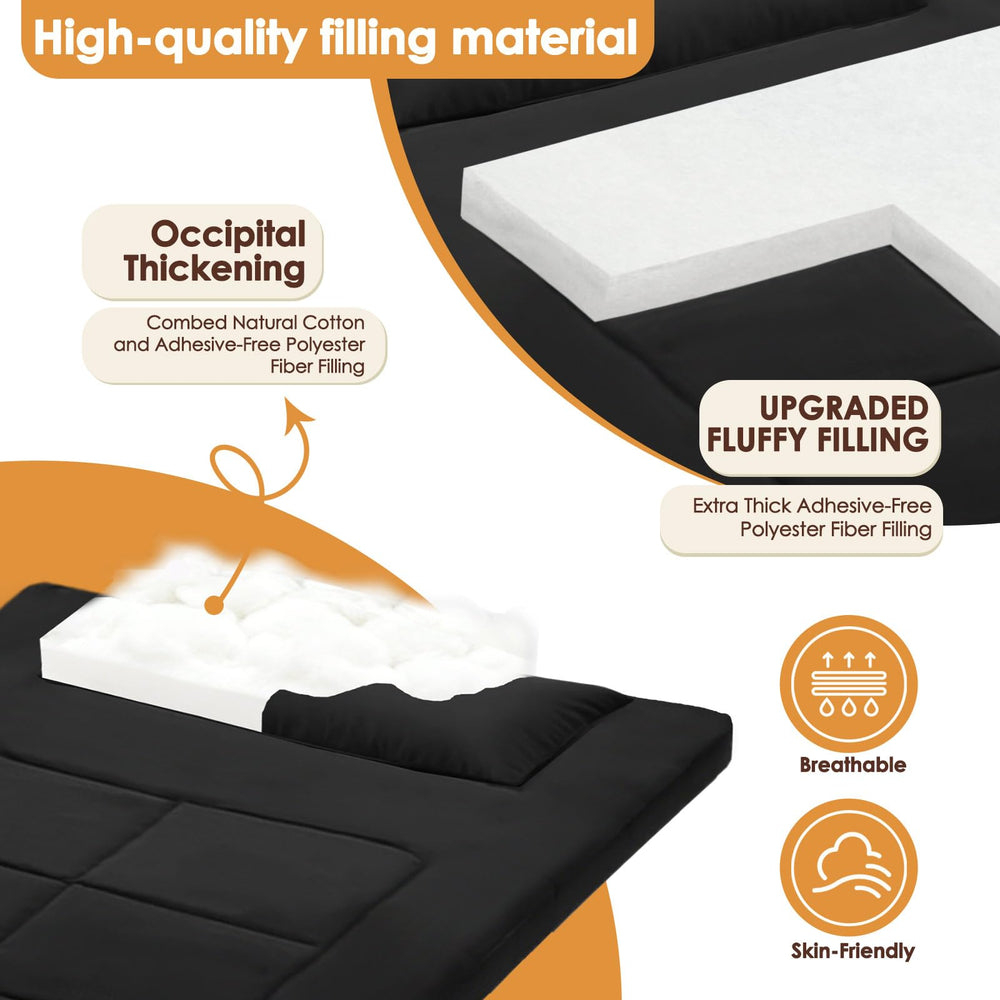WUENLux floor mattress soft yet supportive foam for lounging.