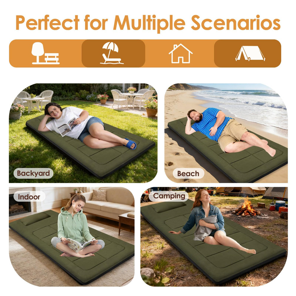 WUENLux floor mattress waterproof bottom protects against damp surfaces.