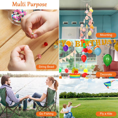 Decorating with clear fishing line for balloons and garlands