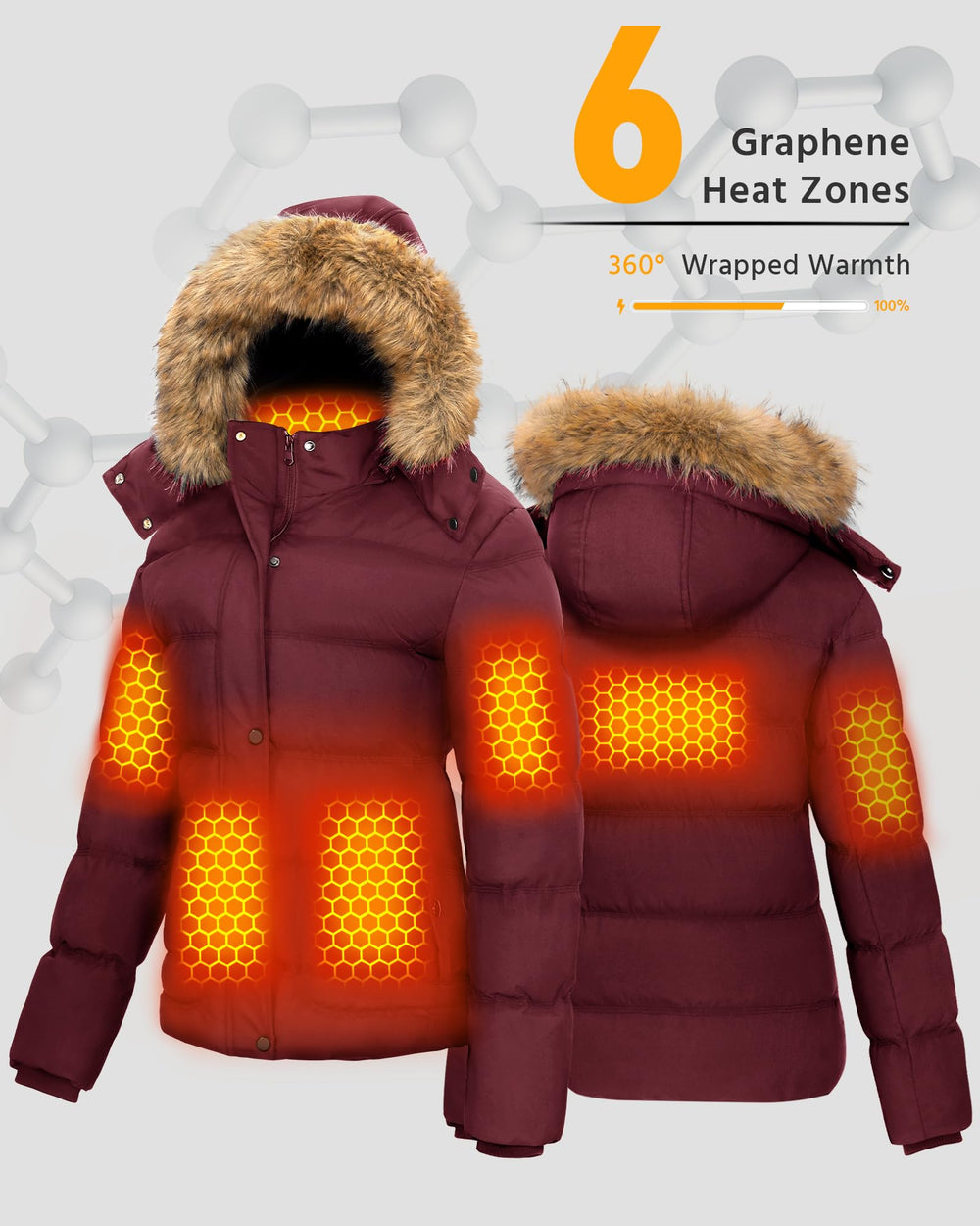 Wulcea graphene heat technology detail emphasizing rapid warmth and comfort