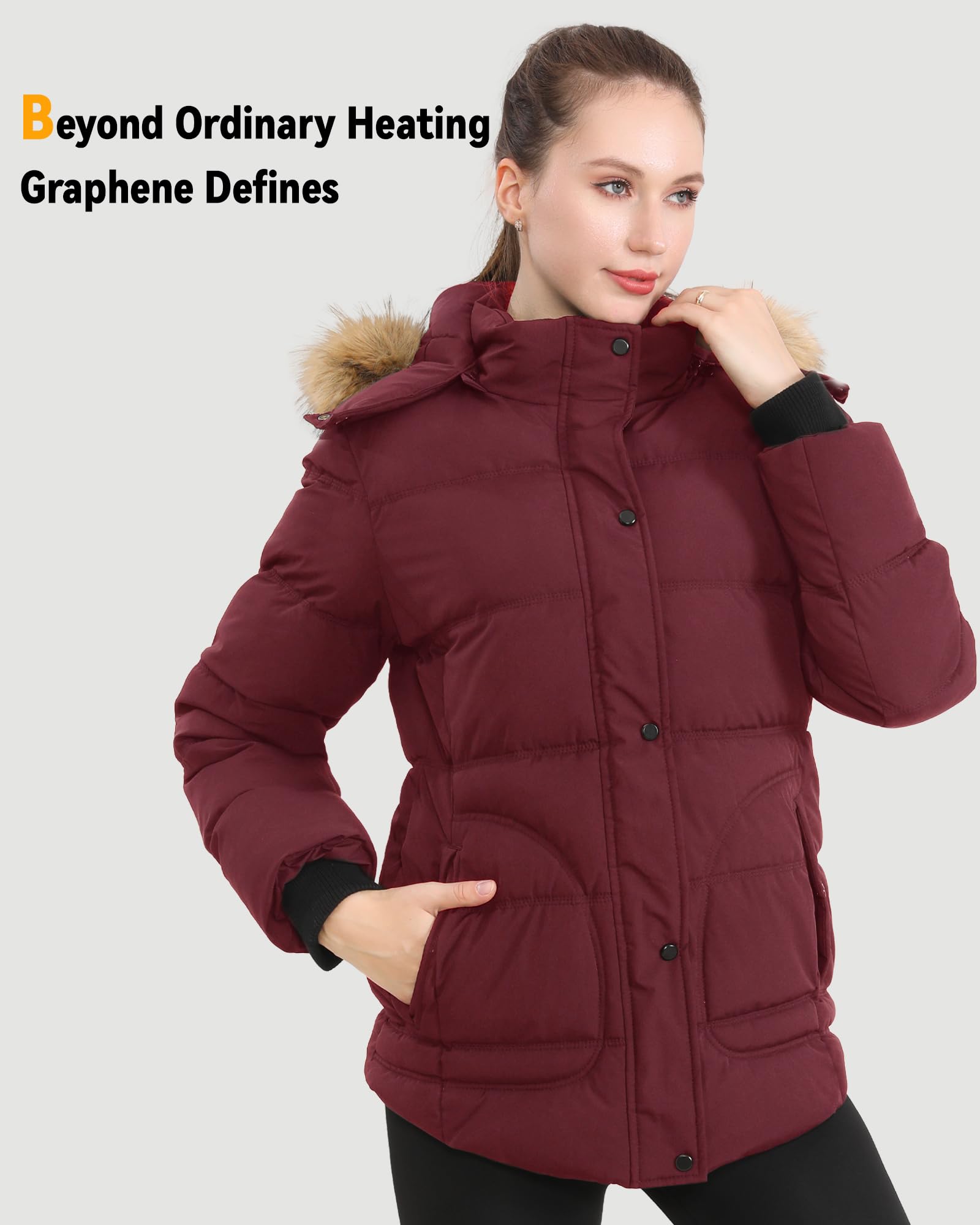 Wulcea water-repellent fabric close-up demonstrates dry, reliable winter wear