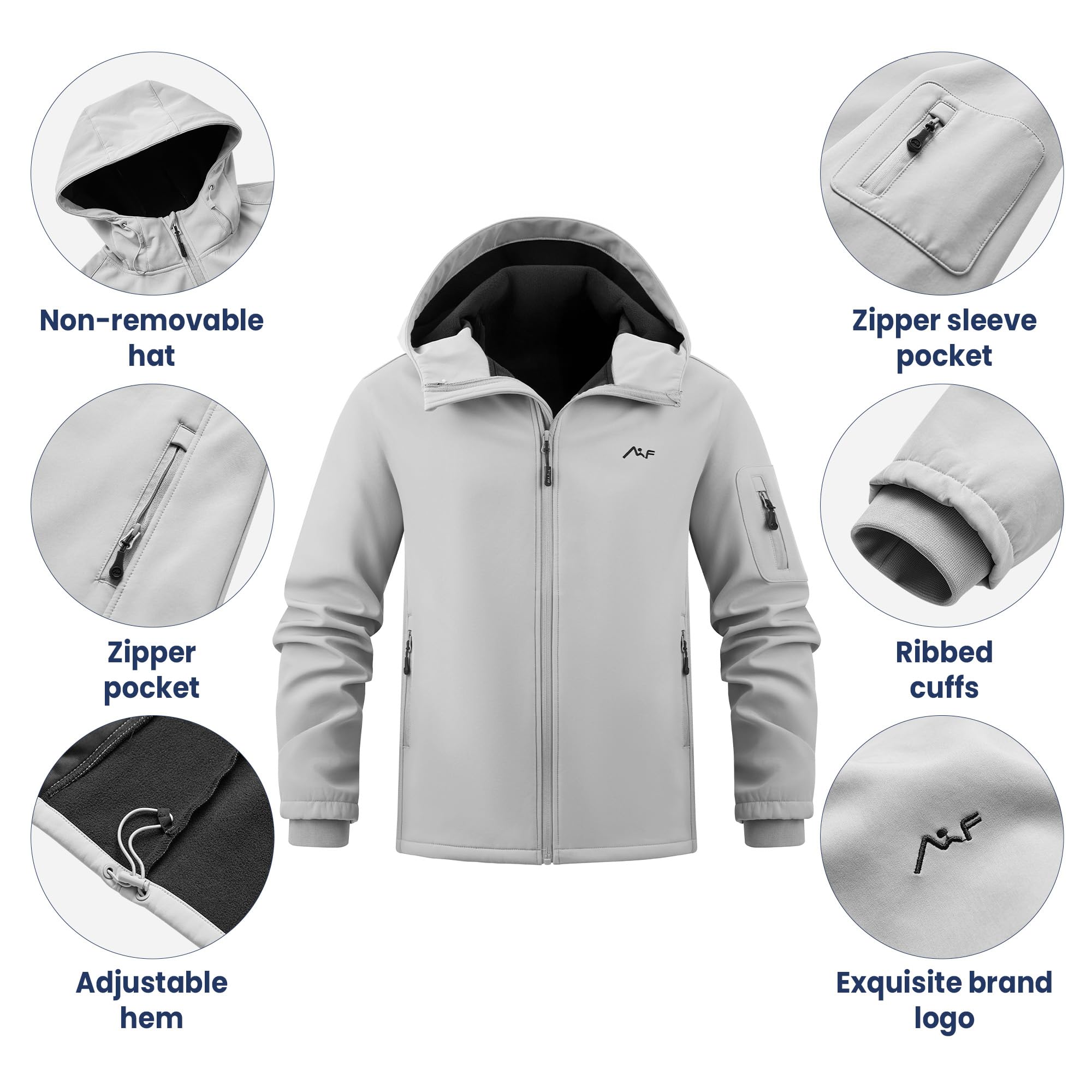 WULFUL hooded softshell with adjustable drawcord seals out cold drafts
