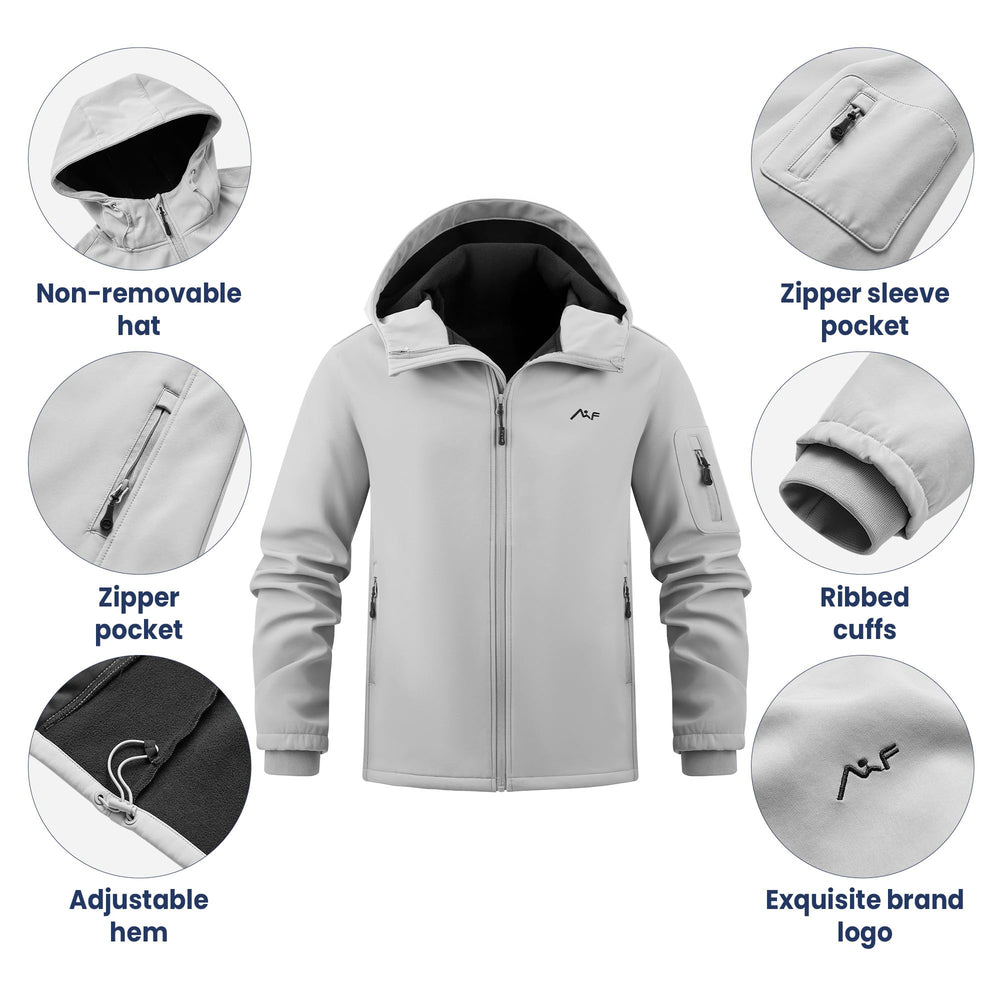 WULFUL hooded softshell with adjustable drawcord seals out cold drafts