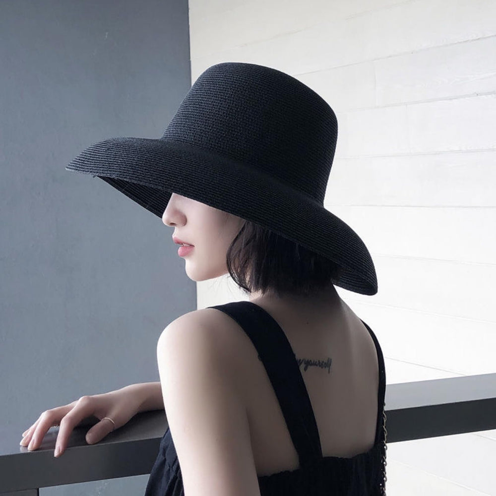 WUODHTW straw braid detail adds chic, durable look.