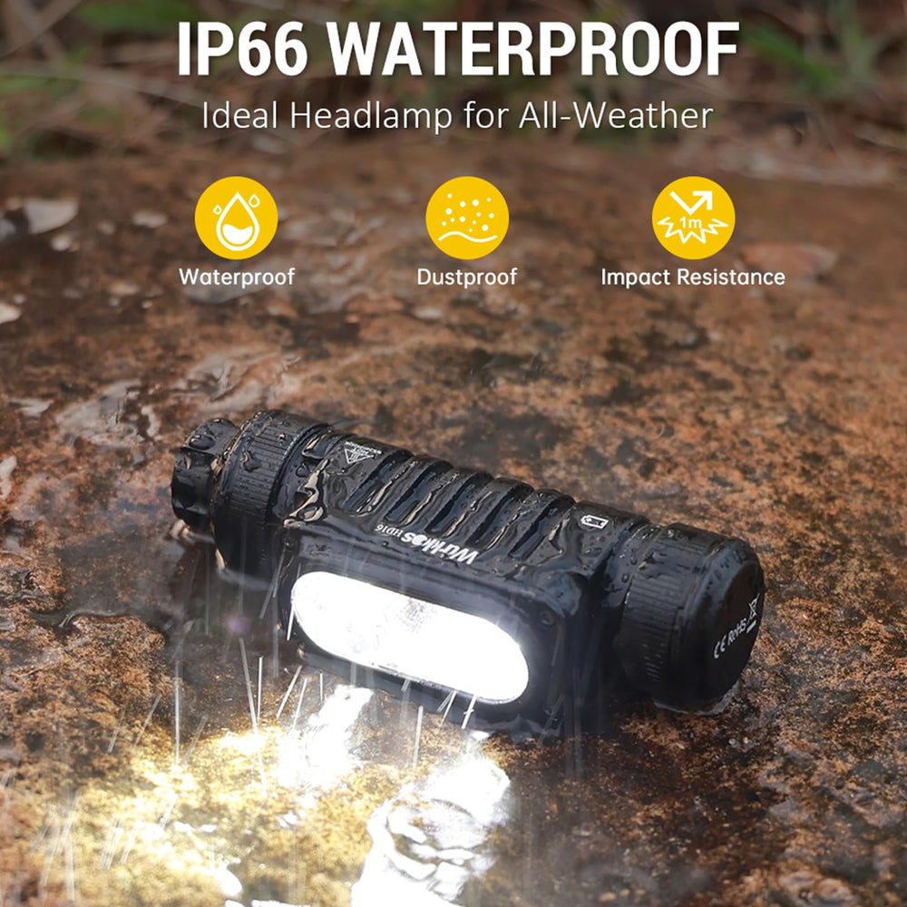 Wurkkos HD16 3000mAh battery powering long sessions at camp