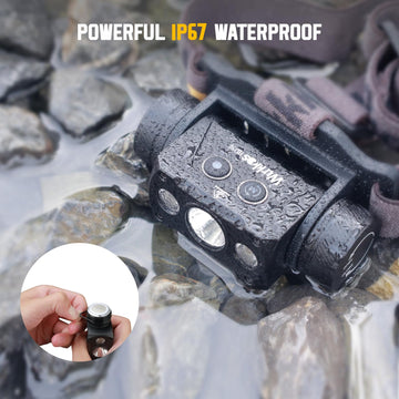 Wurkkos HD50 5000mAh battery powers long sessions with USB-C fast charging.