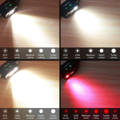 Wurkkos HD50 red light mode for preserving night vision and quiet observation.