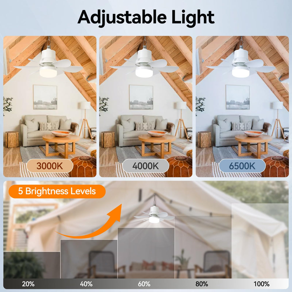 WVMNQO tool-free-setup shows quick, tool-less mounting for tents, patios, or greenhouses.