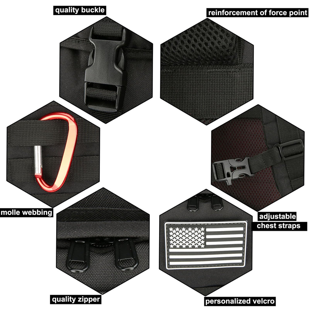 WWINTMING 45L chest strap includes a whistle for safety and stability.