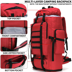 W WINTMING capacity options enable 70L to 100L adjustments for trips.