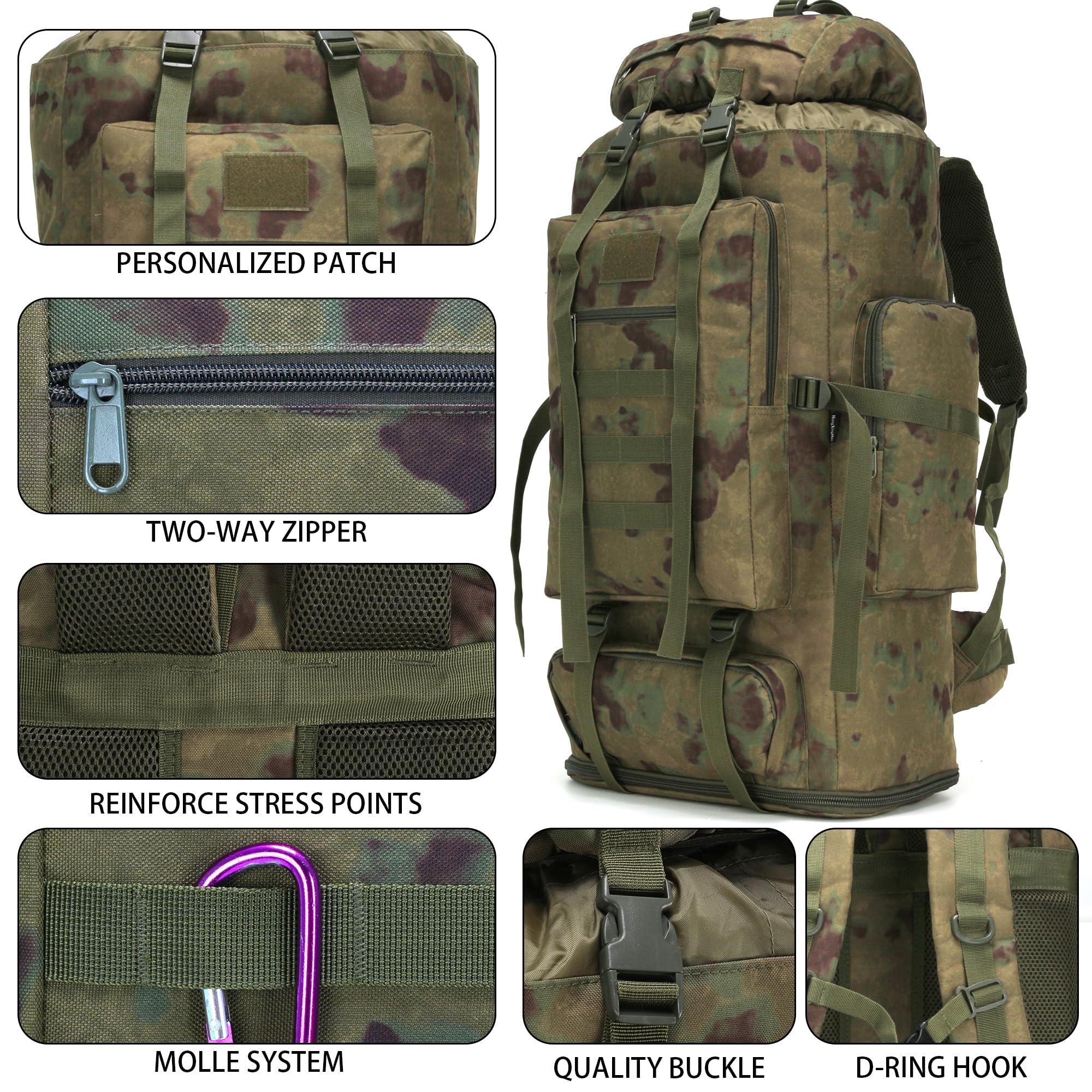 W WINTMING 900D oxford fabric provides water resistance and durability.