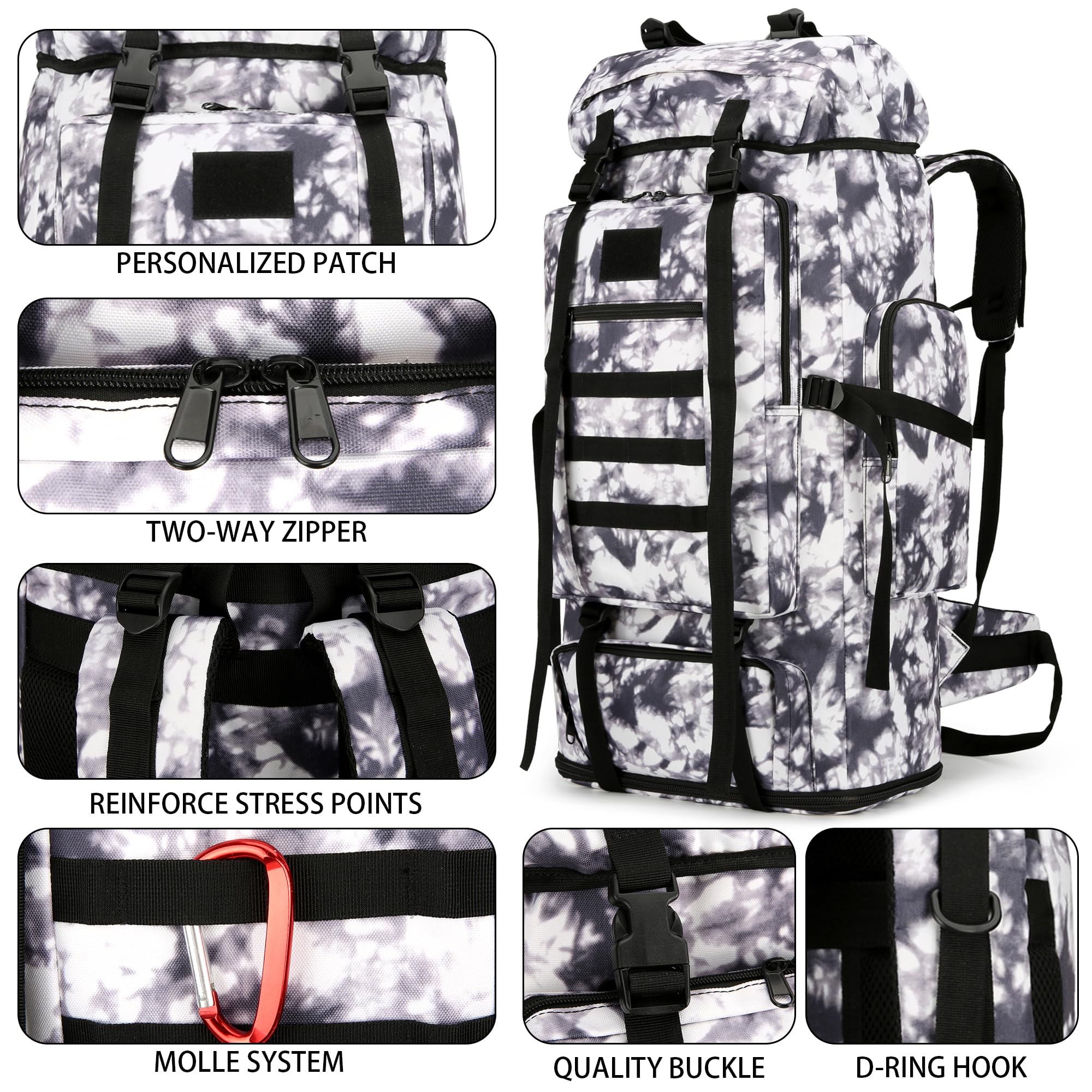 WWINTMING thickened back padding supports ventilation and comfort during climbs.