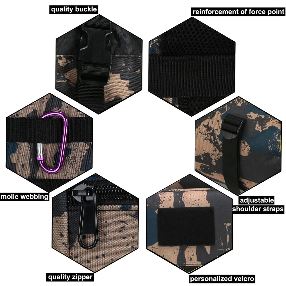 W WINTMING hiking backpack thickened back support promotes ventilation and comfort.