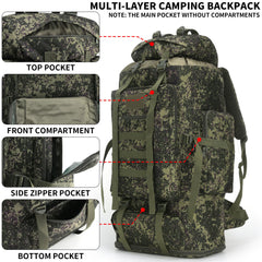 W WINTMING hiking backpack molle system enables attaching extra gear for adventures.