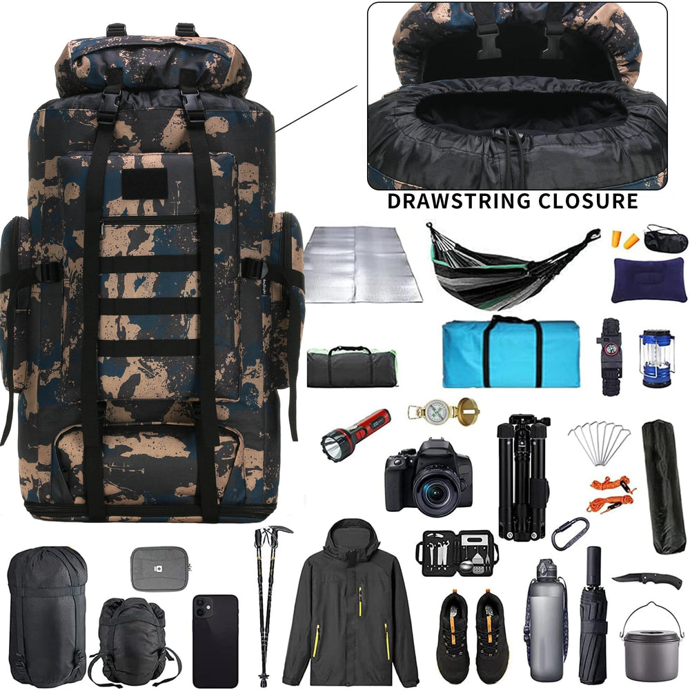 W WINTMING hiking backpack MOLLE system adds modular gear attachments.